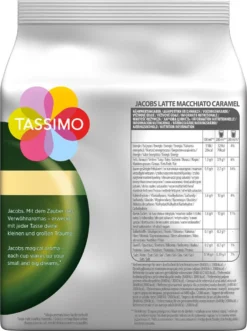 TASSIMO Jacobs Latte Macchiato Caramel 5er Pack T Discs Kapseln 5 X 8 Getränke -AromaKaffee Angebote Store a66461e978ca2600cd8915781b674ff0