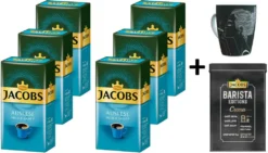 JACOBS Filterkaffee Auslese Mild & Sanft 6 X 500 G Kaffee Gemahlen + 1 Becher+ 1 Dose