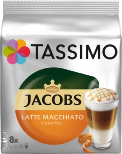 TASSIMO Jacobs Latte Macchiato Caramel 5er Pack T Discs Kapseln 5 X 8 Getränke
