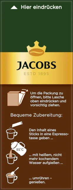 Jacobs Typ Espresso Sticks | Löslicher Kaffee | 25 Portionen -AromaKaffee Angebote Store b3cea2dec72db7dbdf0e62ed188f067e