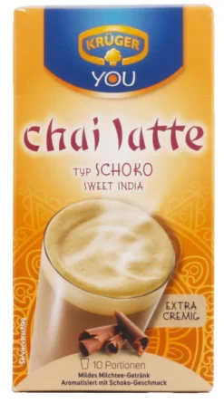 Krüger You Chai Latte Typ Schoko Sweet India Extra Cremig | 10 Portionen -AromaKaffee Angebote Store b7dc42d84752a7661c203ba2a3bb5bda