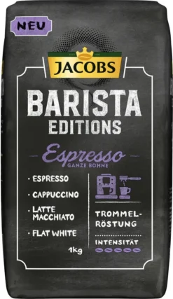 JACOBS Kaffeebohnen Barista Editions Espresso 2x1kg Ganze Bohne + Aluminium Dose Im Barista Design -AromaKaffee Angebote Store b9ef424a24f203bd06de4d4ae9ae8f96