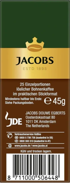 JACOBS Espresso Löslicher Kaffee 12er Pack - 12 X 25 Sticks -AromaKaffee Angebote Store be6a9d5507e6f842196145add36453c2