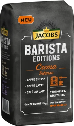 Jacobs Barista Editions Crema Intense, Bohnenkaffee, Ganze Bohnen, Röstkaffee, Kaffeebohnen, 4 X 1000 G -AromaKaffee Angebote Store c181544b9b868ce8976b1651429dbe66