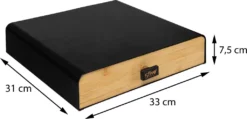 5five Simply Smart Aufbewahrungsbox Kaffe Kapsel Modern Metall Bambus Schwarz/braun 7,5cm X 33cm X 31cm -AromaKaffee Angebote Store c1b85d75c6b86777e8e06fe339f17de4