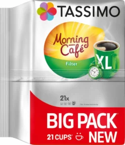 TASSIMO Kapseln Morning Café Filter XL T Discs 1 Packung - 21 Getränke Kaffeekapseln -AromaKaffee Angebote Store c1df3f634eeb4d40428712c36692c1bb