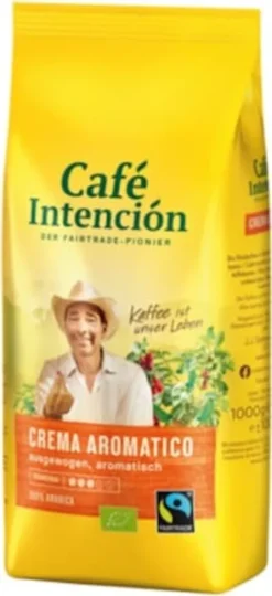 Café Intención Ecológico Caffè Crema | Fairtrade | Ganze Bohne | 1000g -AromaKaffee Angebote Store c31aadf044a308cc68d4a9d4a6927b9e