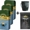 JACOBS Kaffeebohnen Expertenröstung Crema Mild Röstung Des Jahres 3 Kg Ganze Geröstete Bohnen + 1 Jacobs Barista Becher+ 1 Dose