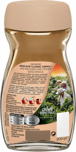 Nescafé® Nescafé Classic Crema | Löslicher Kaffee | 200g -AromaKaffee Angebote Store c5694985e038f056ac50b707f9427a33