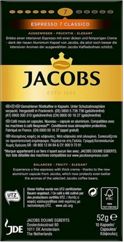 JACOBS Kapseln Espresso Classico 100 Nespresso Kompatible Kaffeekapseln -AromaKaffee Angebote Store c5d3a5645ae678674779cb40a9b709cb