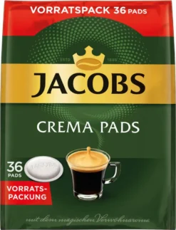 JACOBS Kaffeepads Crema Classic UTZ- 5 X 36 Getränke Pads Vorteilspack -AromaKaffee Angebote Store c91c60512182af693634ee851ddc045c