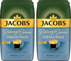 JACOBS Kaffeebohnen Expertenröstung Crema Mild Röstung Des Jahres 2x1 Kg Bohnen