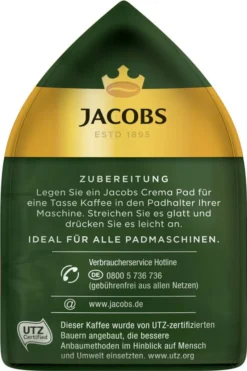 JACOBS Pads Crema Kräftig 270 Getränke - 15x18 Kaffeepads Senseo Kompatibel -AromaKaffee Angebote Store cb8ffe5766cafe8ff6e154736d53b501