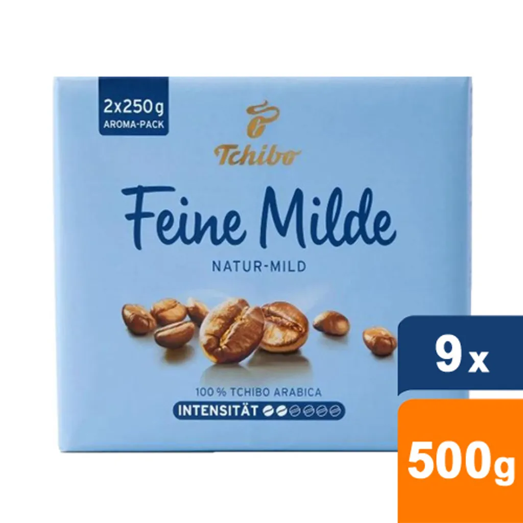 Tchibo - Feine Milde Gemahlener Kaffee - 9x 500g (2x 250g) 1 Tchibo - Feine Milde Gemahlener Kaffee - 9x 500g (2x 250g)