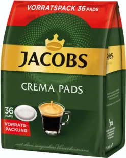 JACOBS Kaffeepads Crema Classic UTZ- 5 X 36 Getränke Pads Vorteilspack -AromaKaffee Angebote Store e040227aa5eb605aa1092fe1872f9e84