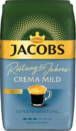 JACOBS Kaffeebohnen Expertenröstung Crema Mild Röstung Des Jahres 2 X 1 Kg + 1 Aluminium Dose Barista Design -AromaKaffee Angebote Store e12e5f6d50ac343e51ae4c0007bff4fe 2