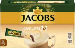 Jacobs 3in1 Sticks Café Latte | Löslicher Kaffee | 10 Portionen -AromaKaffee Angebote Store e5b8e841682cb91a8b64435107cc2af5