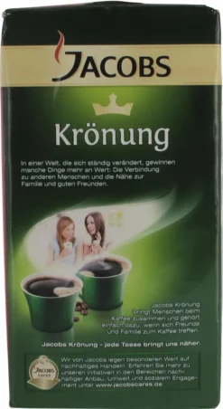 Jacobs Filterkaffee Krönung Entkoffeiniert | Gemahlen | 500g -AromaKaffee Angebote Store e6b5da87e579ed7597188e131ffd5587