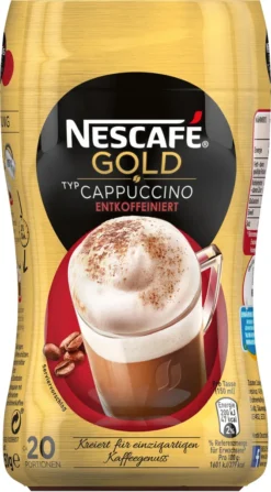 Nescafé® Nescafé Gold Typ Cappuccino Entkoffeiniert | 250g Dose -AromaKaffee Angebote Store e96f7e57633c62ec371eb1412736c262