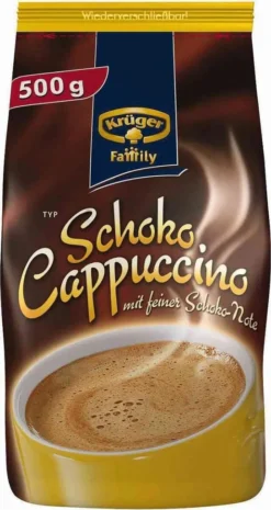 Krüger Family Cappuccino Schoko | 500-g-Beutel -AromaKaffee Angebote Store ebc3809ef9b0b870a640a5eed76a862d