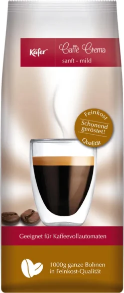 Käfer Caffè Crema Lungo | Ganze Bohne | 1000 G -AromaKaffee Angebote Store ed0de750317dd16beeaccbc60e07b4e2