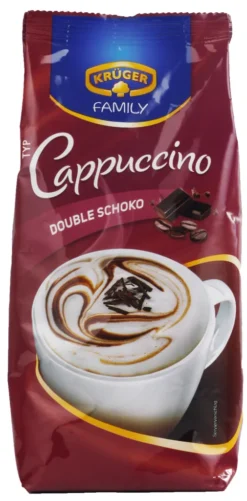 Krüger Family Cappuccino Double Schoko | 500-g-Beutel -AromaKaffee Angebote Store ed5aa32198e262c73d27e389fa7b3355