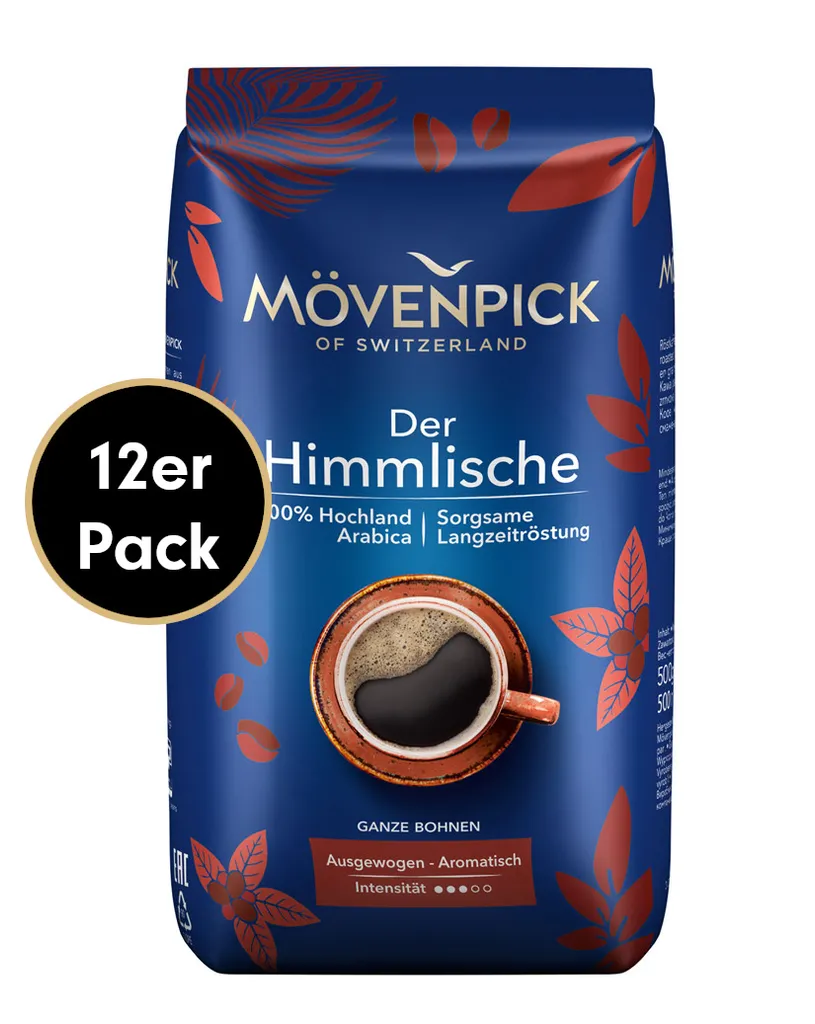 Kaffee-Sparpaket DER HIMMLISCHE Von Mövenpick, 12x500g Bohnen 1 Kaffee-Sparpaket DER HIMMLISCHE Von Mövenpick, 12x500g Bohnen