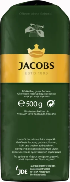 JACOBS Kaffeebohnen Krönung Aroma-Bohne Kräftig 500g Ganze Kaffee Bohnen 6 JACOBS Kaffeebohnen Krönung Aroma-Bohne Kräftig 500g Ganze Kaffee Bohnen -AromaKaffee Angebote Store f504402dbc3784a00cfe46eddf4e2787