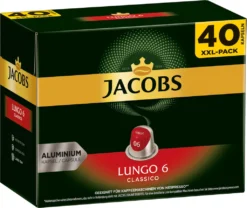JACOBS Kapseln Lungo Classico 5 X 40 Nespresso®* Kompatible Kaffeekapseln -AromaKaffee Angebote Store f7687533dd9c00645078d7e74d0129e7 1