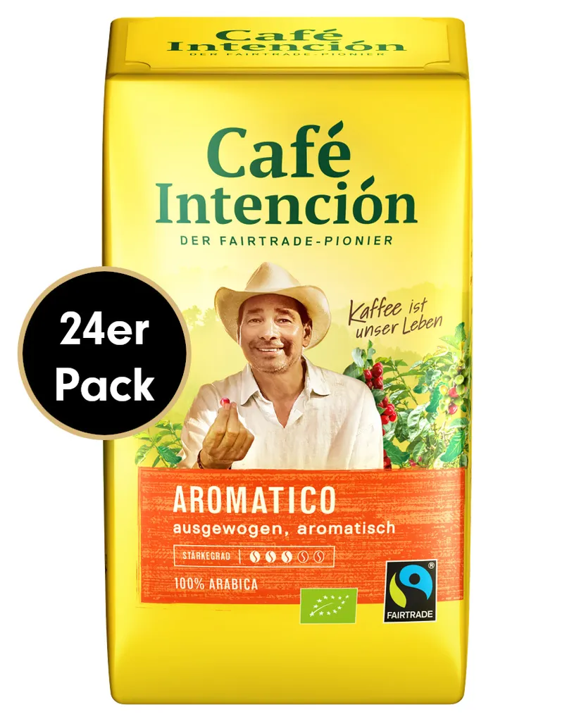 Kaffee-Mega-Sparpaket AROMATICO Von Café Intención, 24x500g Gemahlen 1 Kaffee-Mega-Sparpaket AROMATICO Von Café Intención, 24x500g Gemahlen