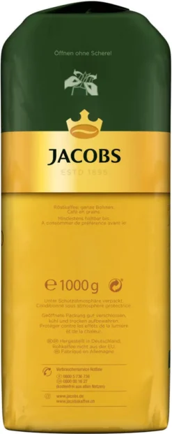 JACOBS Kaffeebohnen Expertenröstung Crema Italiano Bohnenkaffee 2 X 1 Kg Ganze Bohne -AromaKaffee Angebote Store fbbe40d7690cbafad7f66640b4d82c08
