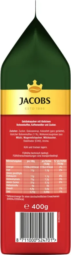 JACOBS Typ Cappuccino 10 Beutel Löslicher Kaffee Intantkaffee 10 X 400 G Cremig -AromaKaffee Angebote Store fca7a63c6be9b0878ede75d4d21ddb01