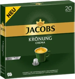Jacobs Kaffeekapseln Krönung Crema, 20 Nespresso®* Kompatible Kapseln, 1 X 20 Getränke -AromaKaffee Angebote Store fdcea7f7267e7a6236460756f48417ce